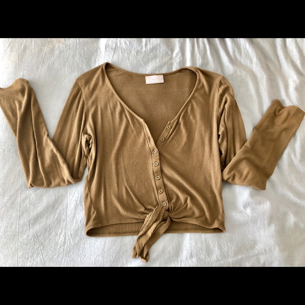 pacsun - hunter green crop sweater